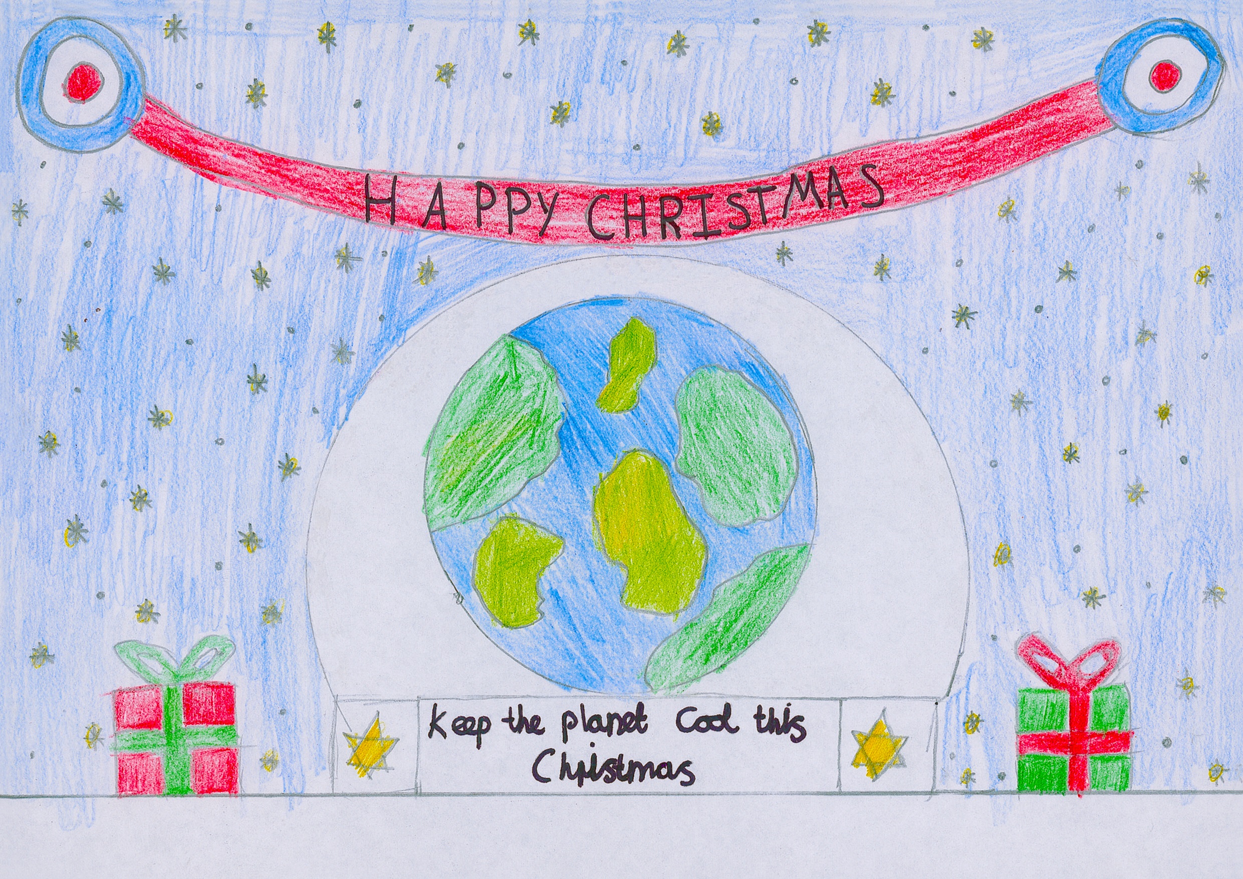 RAF Wittering Christmas Card by Poppy Southall